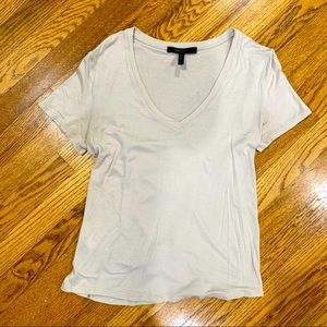 BCBG Maxazria v-neck t-shirt with corset back tie. Size M.